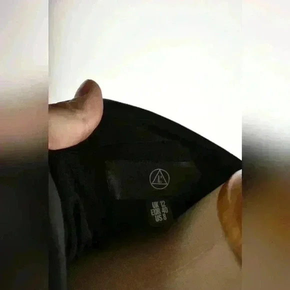 MISSGUIDED Black White Piped Poly Satin Pyjama Tie Wide Leg Jumpsuit 8US 12UK - Picture 9 of 11